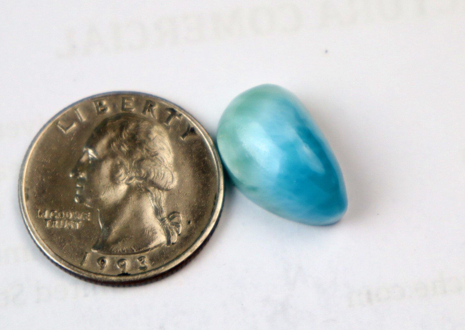 Lovely Natural Volcanic Blue Larimar Cabochon 19mm – photo 3