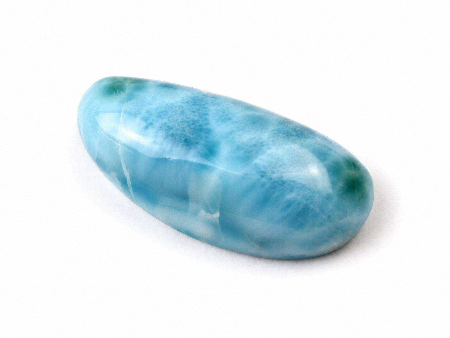 Charming Design Natural Ocean Blue Larimar Cabochon 35mm
