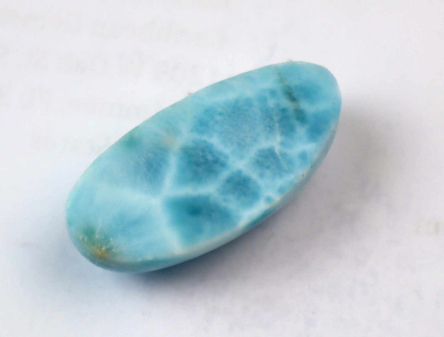 Charming Design Natural Ocean Blue Larimar Cabochon 35mm – photo 5