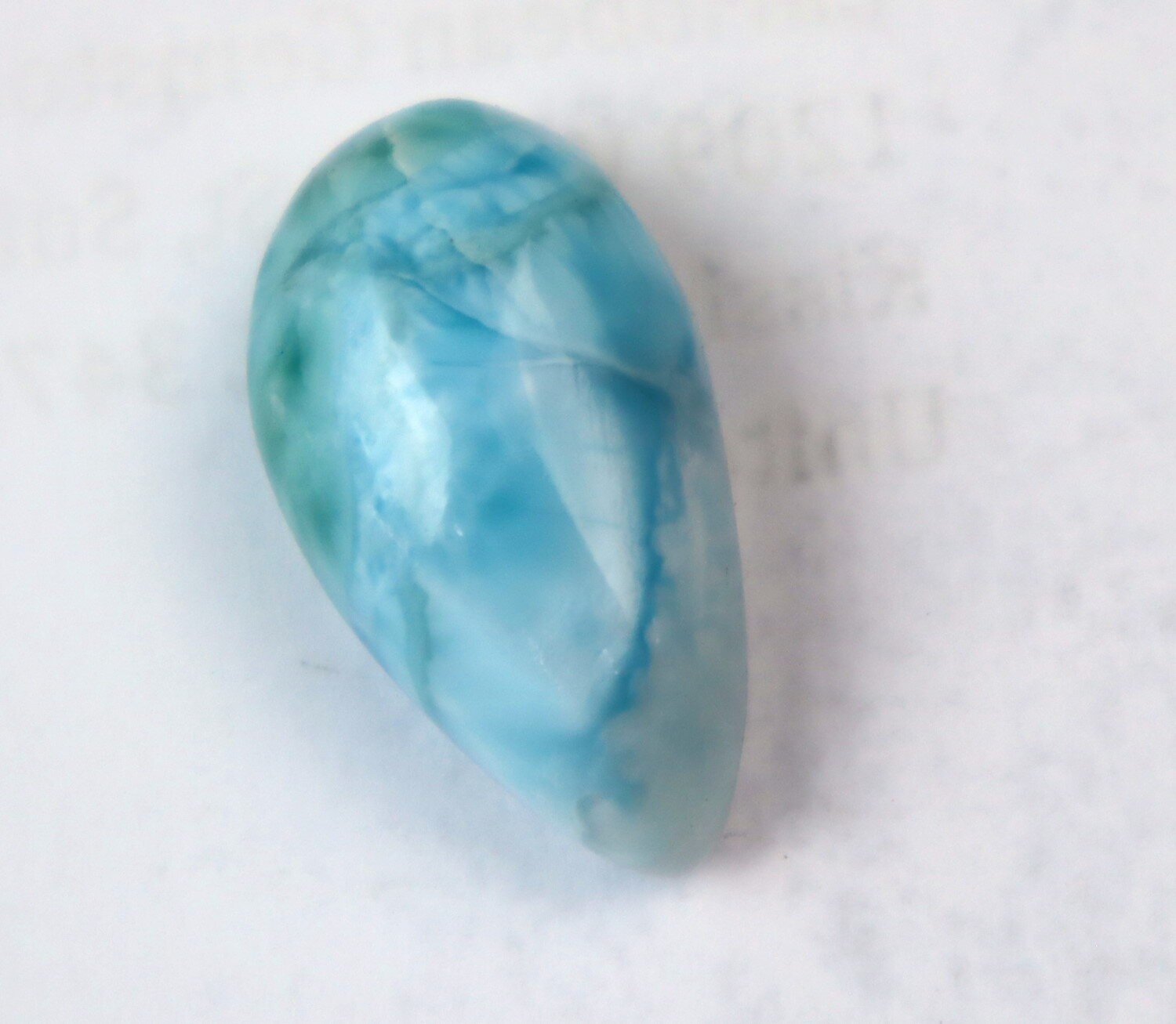 Exquisite Natural Sky Blue Larimar Teardrop Cabochon 26mm – photo 4
