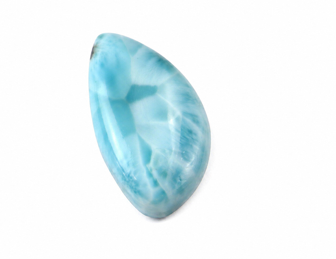 Exquisite Natural Sky Blue Larimar boat shape Cabochon 32mm