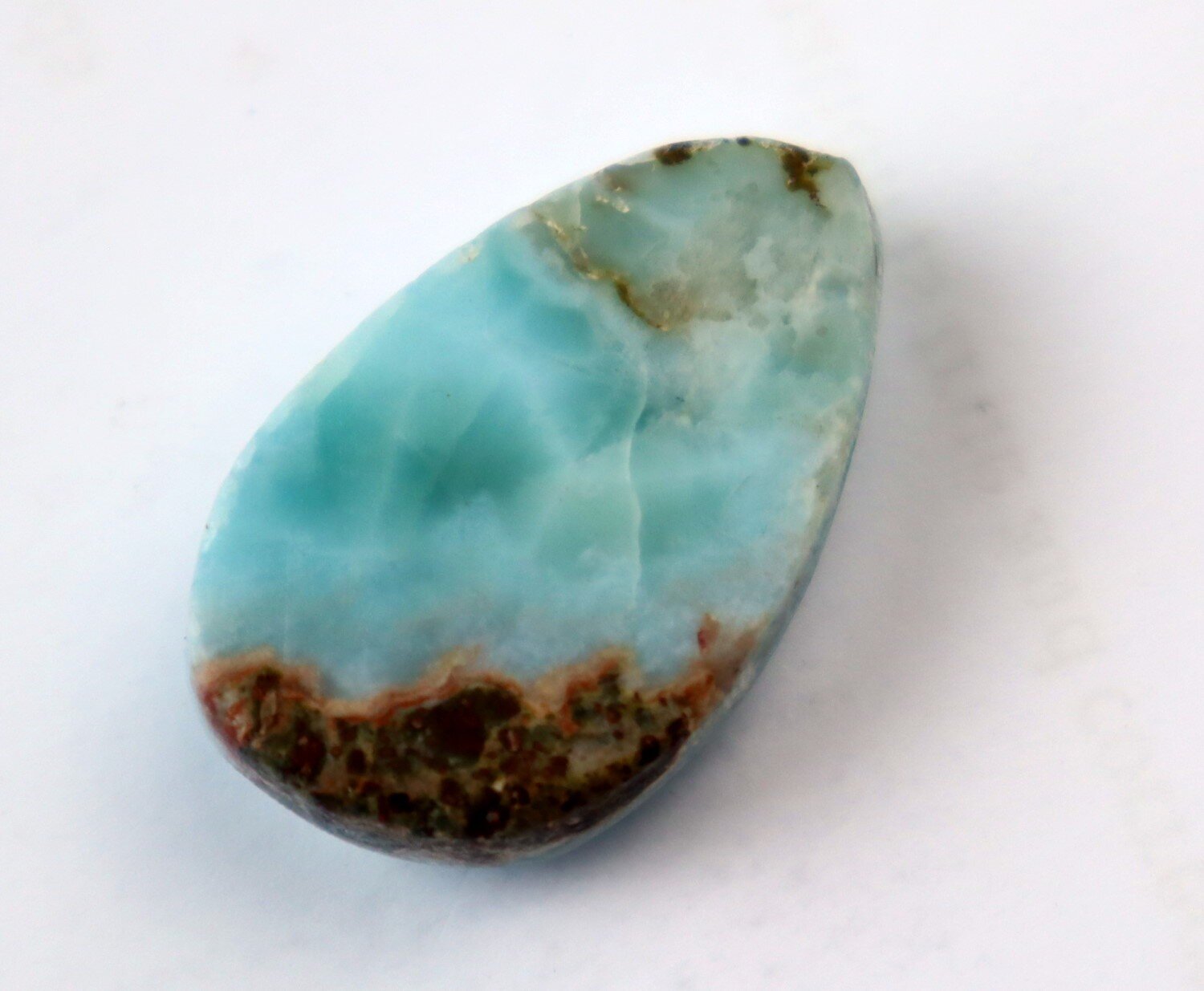 Charming Design Natural Sky Blue Larimar Cabochon 30mm – photo 5