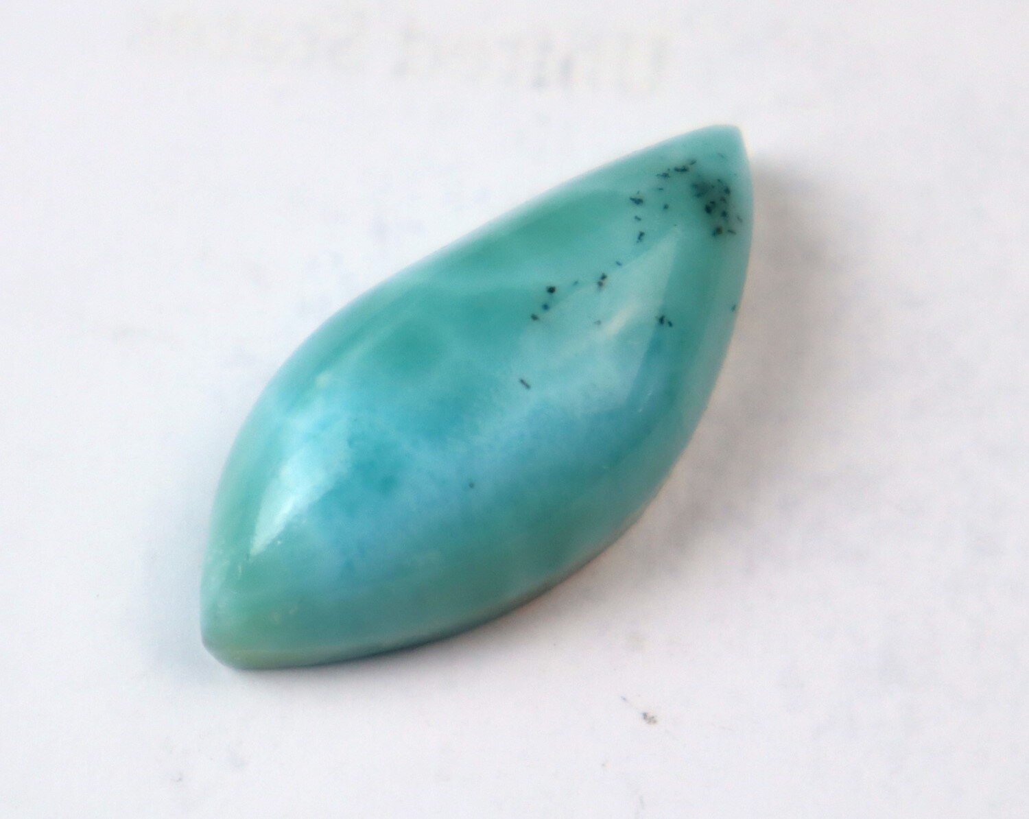 Excellent Natural Deep Blue Larimar Marquise Cabochon 29mm – photo 6