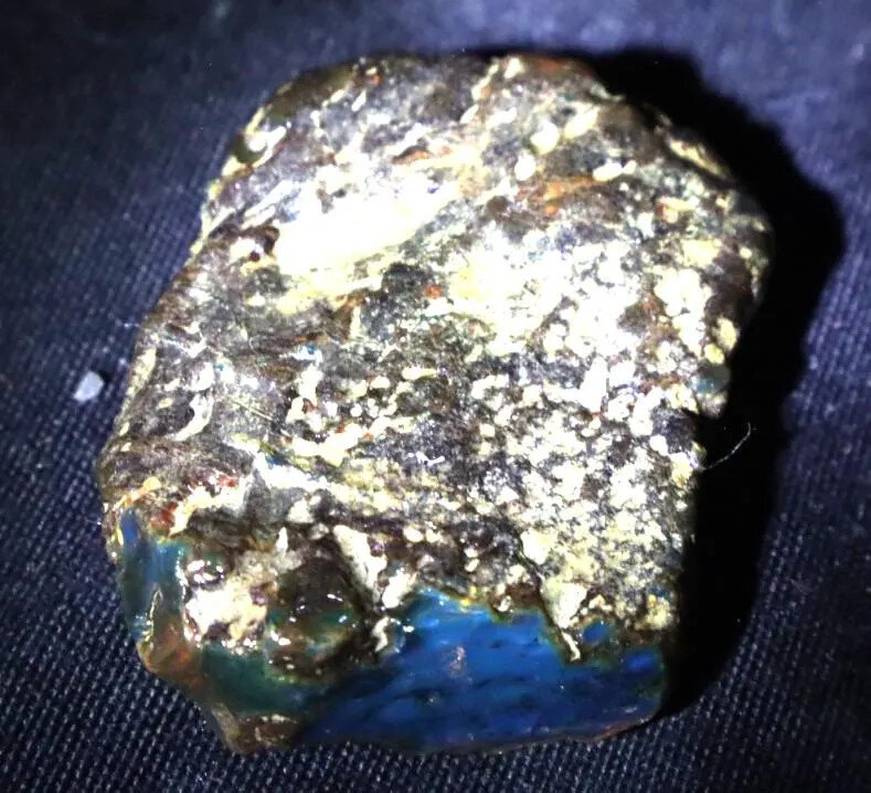 Outstanding Natural Dominican Clear Deep Blue Amber Rough Specimen 46mm 14g – photo 6
