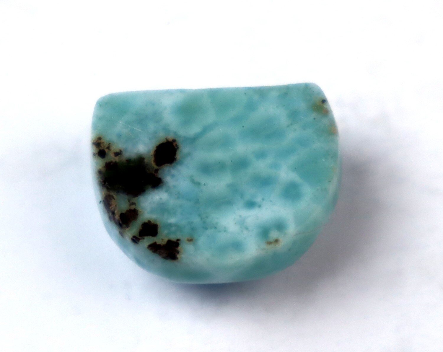 Beautiful Natural Deep Blue Larimar Cabochon 19mm – photo 9