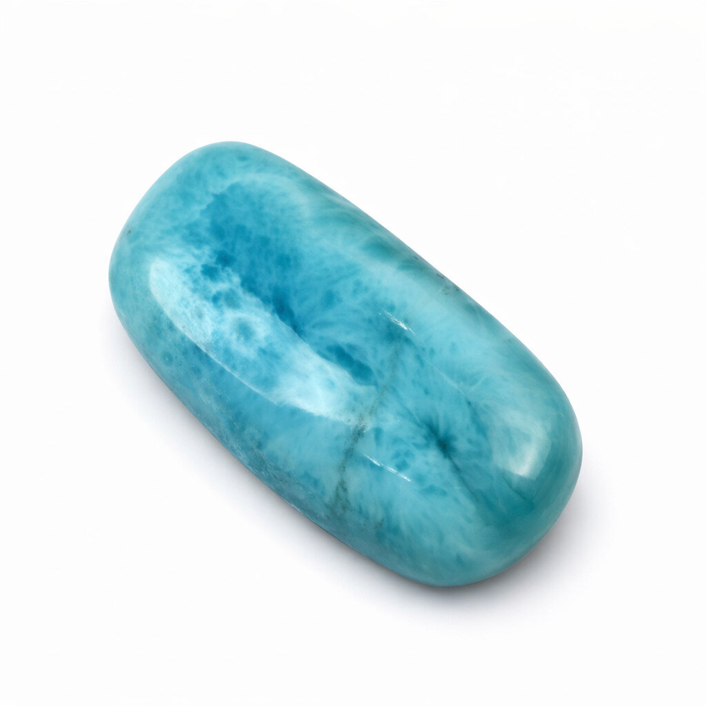 Finest Natural Sky Blue Larimar Cabochon 20mm – photo 8