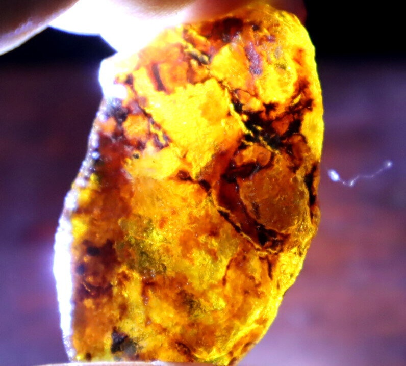 Excellent Natural Dominican Crystal Clear Volcanic Blue Amber Rough Specimen 10g – photo 12