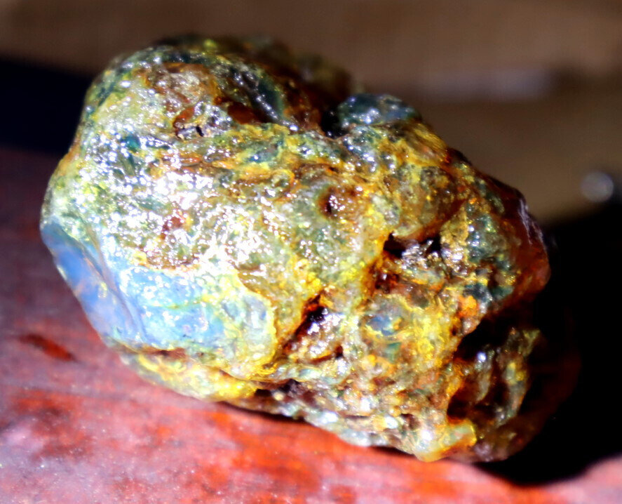 Outstanding Natural Dominican Clear Yellow Blue Amber Rough Specimen 62mm 66g – photo 9
