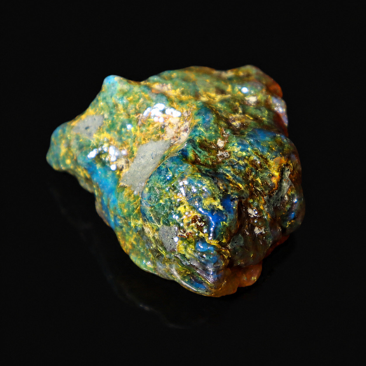 Polished Statement Green Blue Dominican Amber Rough Specimen Chunk 60mm 42g – photo 6