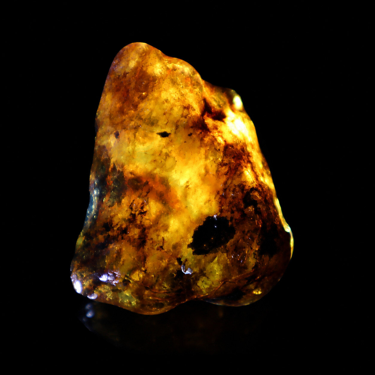 Polished Statement Green Blue Dominican Amber Rough Specimen Chunk 60mm 42g – photo 9