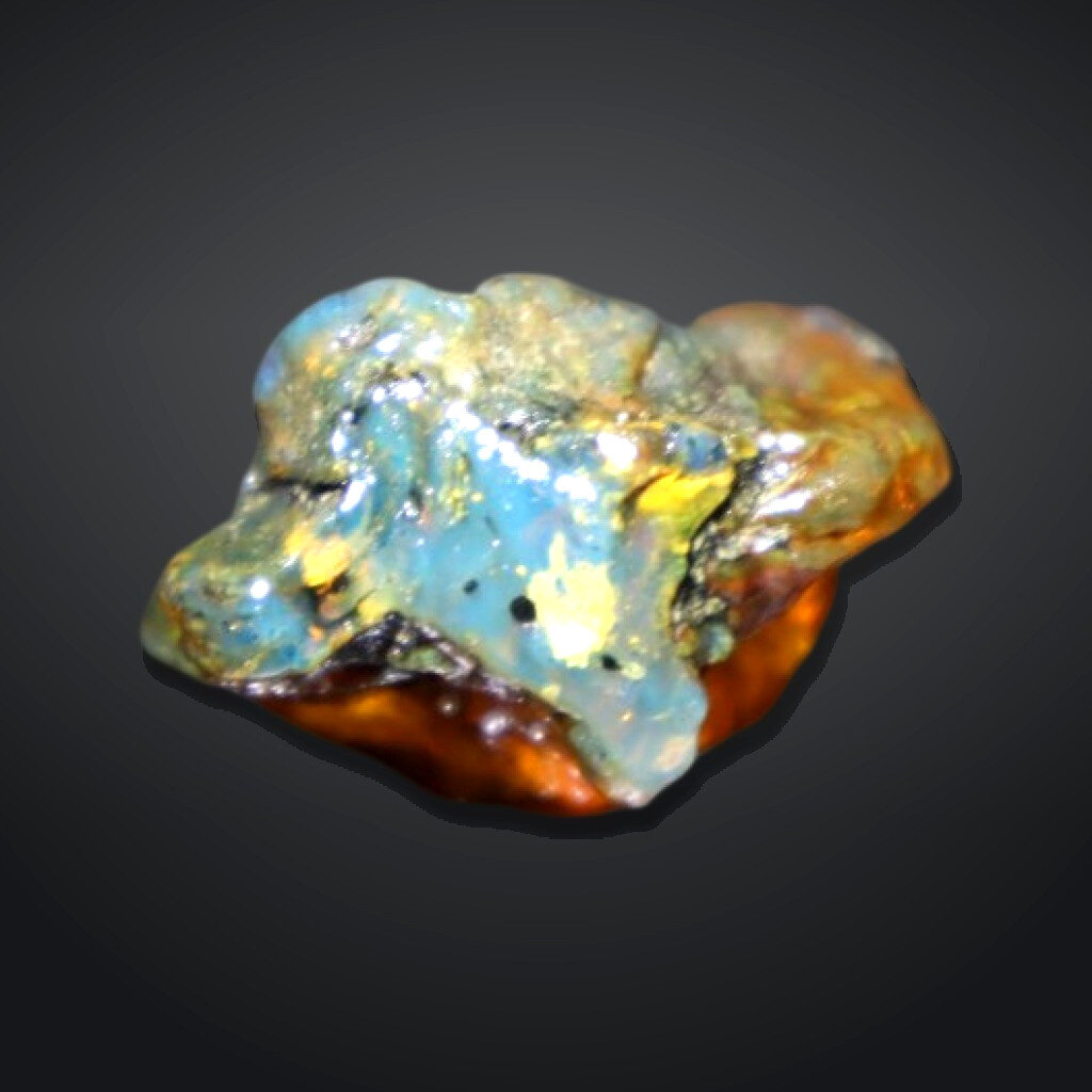 Authentic Beautiful Sky Blue Dominican Amber Rough Specimen Chunk 43mm 10.9g – photo 5