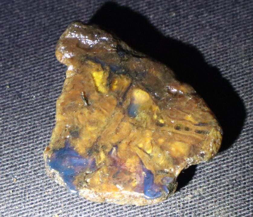 Natural Translucent Butterscotch Blue Amber Slab Slice Specimen 33mm 4g – photo 6