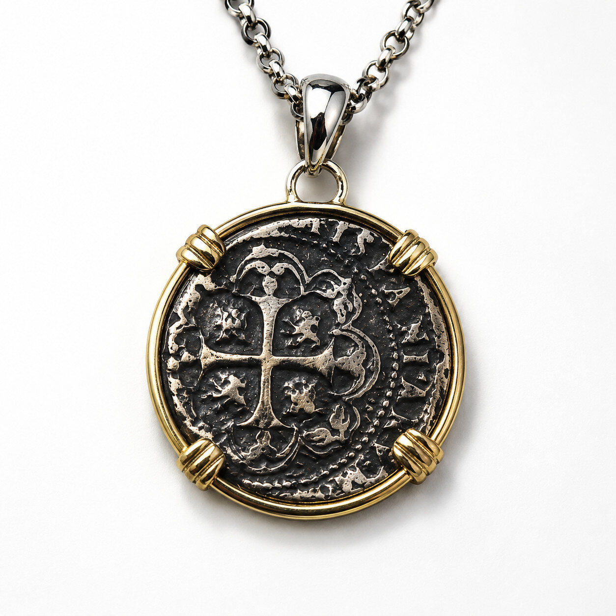 Atocha Style Habsburg Shipwreck 8 Reales Coin Pendant 17.2g 925 Silver – photo 3