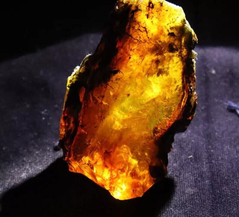 Exquisite Natural Dominican Clear Sky Blue Amber Rough Specimen 60mm 31g – photo 9