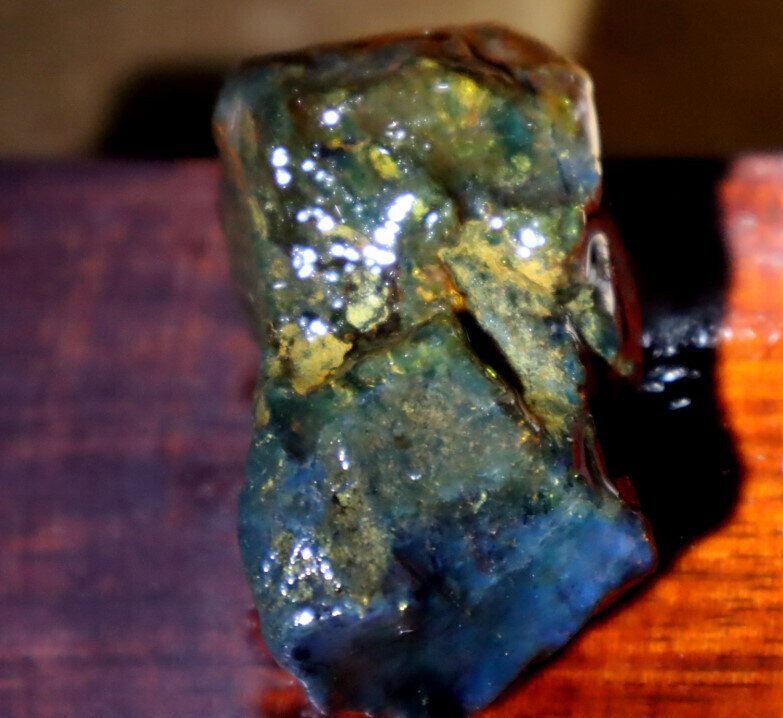 Beautiful Natural Dominican Clear Ocean Blue Amber Rough Specimen 50mm 18.5g – photo 8