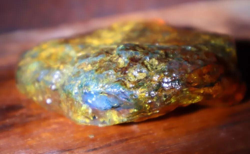 Finest Natural Dominican Crystal Clear Orange Yellow Amber Rough Specimen 27.7g – photo 8