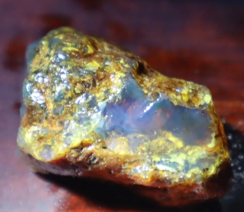 Natural Dominican Crystal Clear Sky Blue Amber Rough Specimen 42mm 14.3g – photo 9