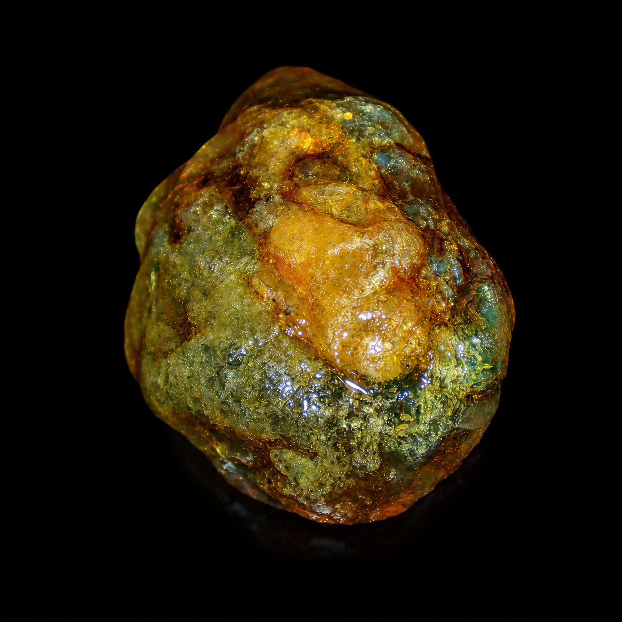 Authentic Cognac Blue Green Dominican Amber Rough Specimen Chunk 72mm 50.5g – photo 10