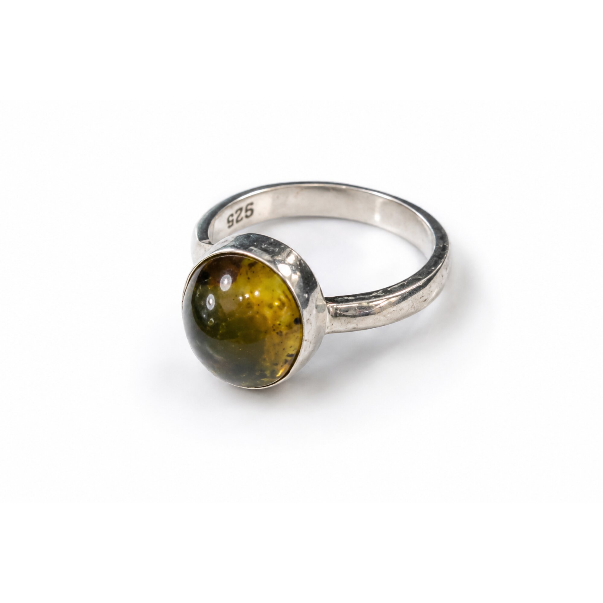 Island Crafted Light Blue Dominican Amber 925 Sterling Silver Clear Oval Ring #6 – photo 2