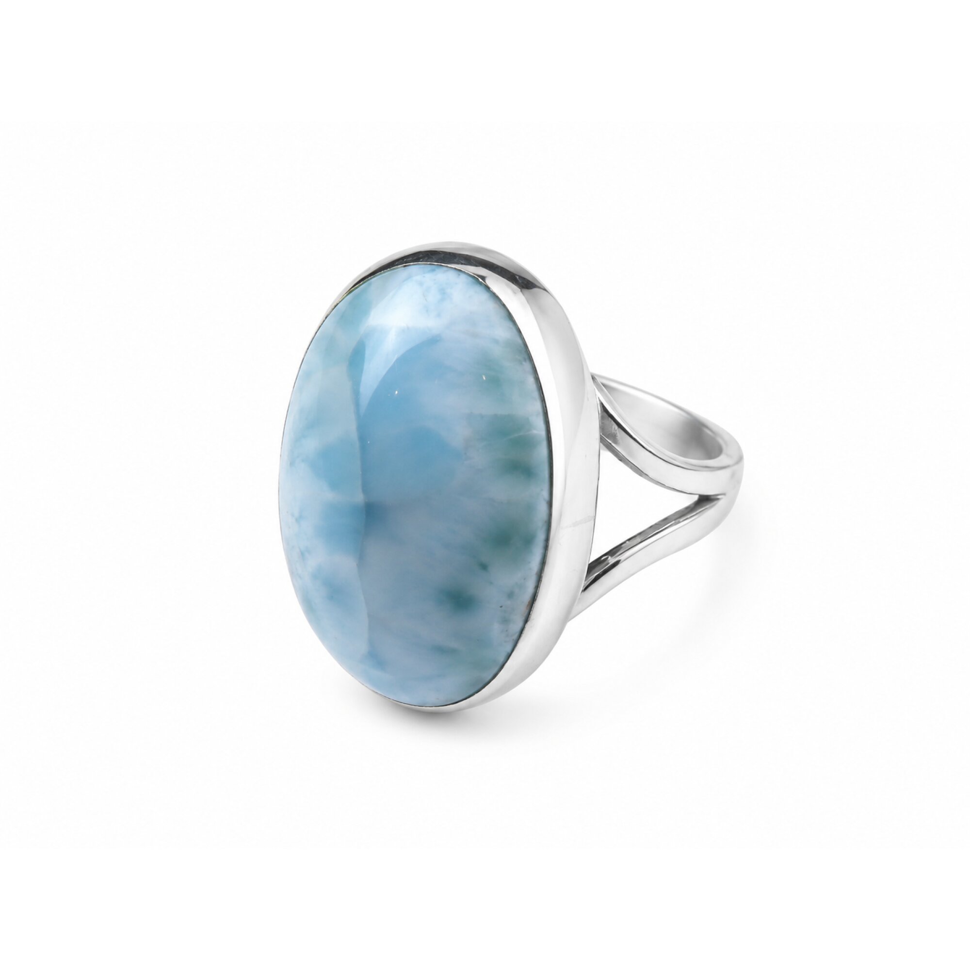 Timeless Island Style Sky Blue Larimar 925 Sterling Silver Ring #7.25 – photo 3
