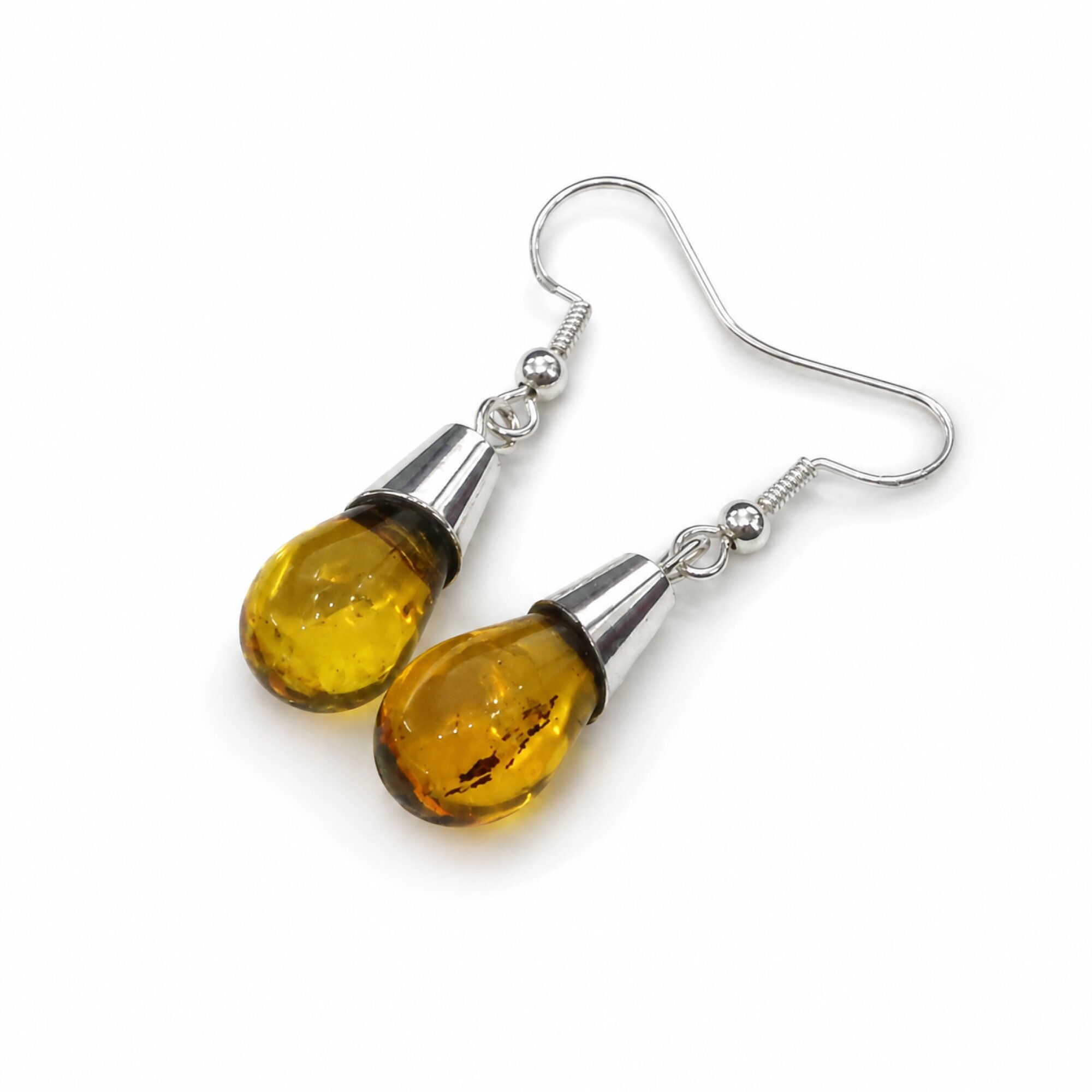 Artisan Clear Green Blue Dominican Amber 925 Sterling Silver Ring – photo 5