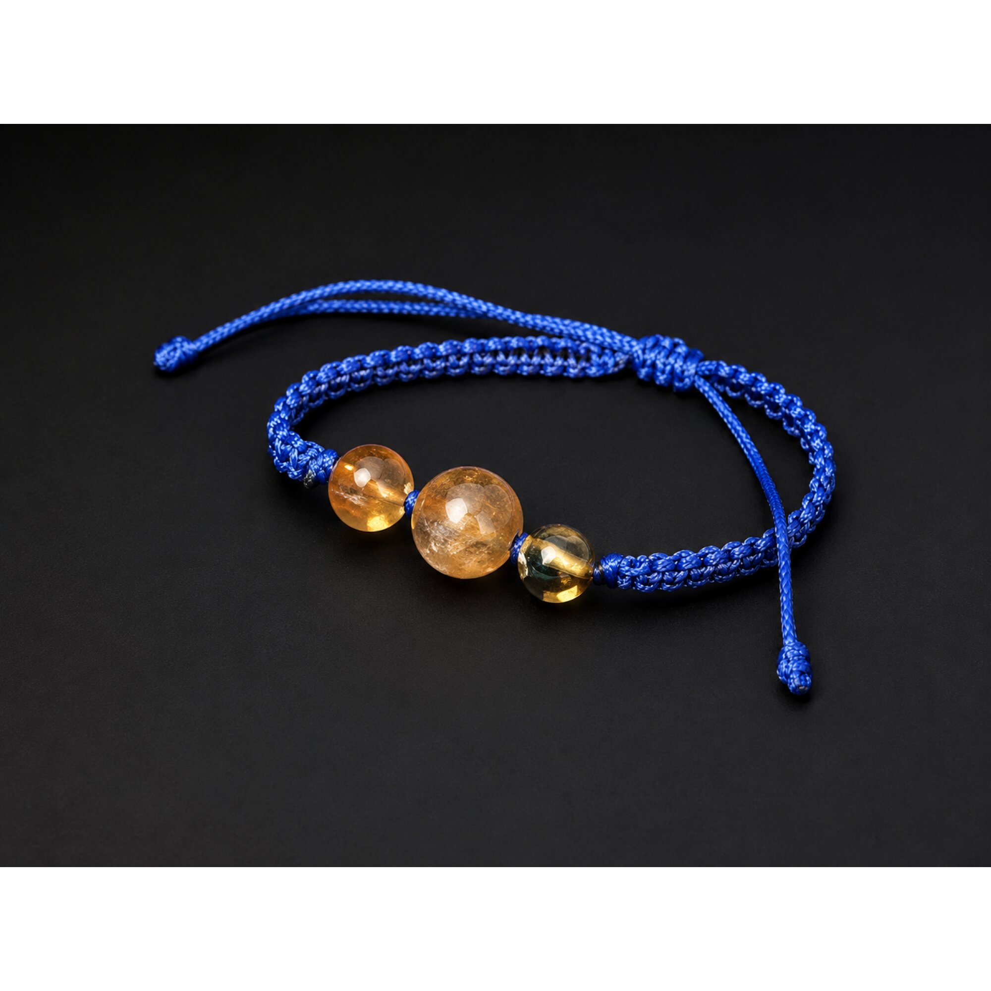 Artisan Clear Deep Blue Dominican Amber Bracelet 28mm – photo 8