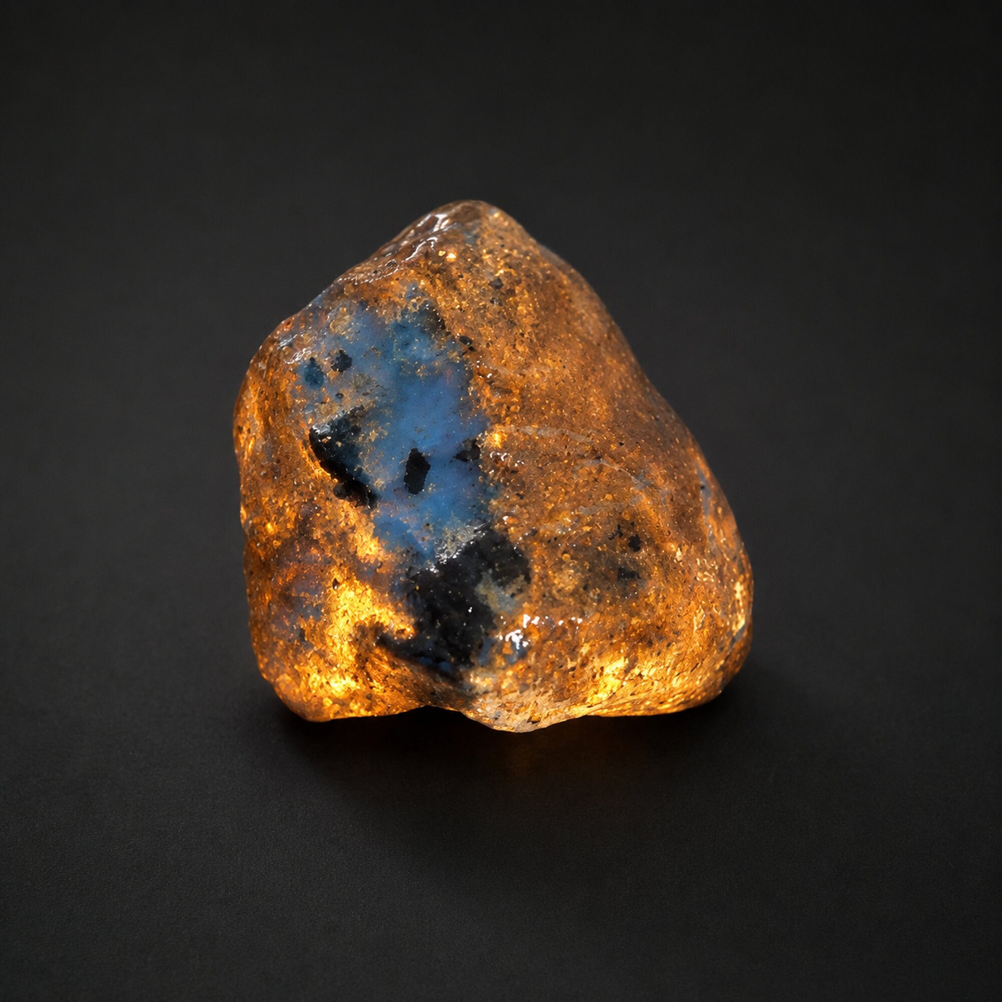 Authentic Clear Deep Blue Dominican Amber Stones 29mm 6.1g – photo 9