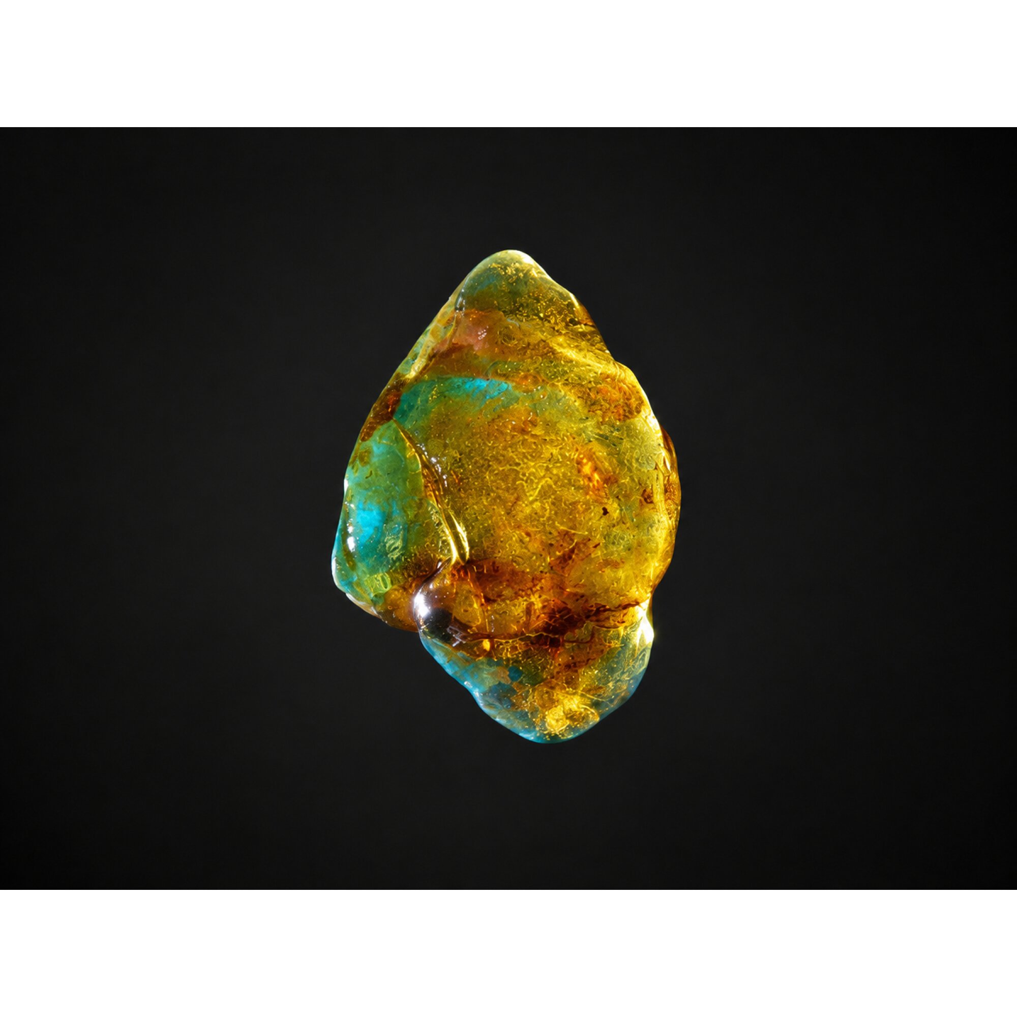 Exclusive Crystal Clear Premium Blue Dominican Amber Natural 36mm 5.5g – photo 4