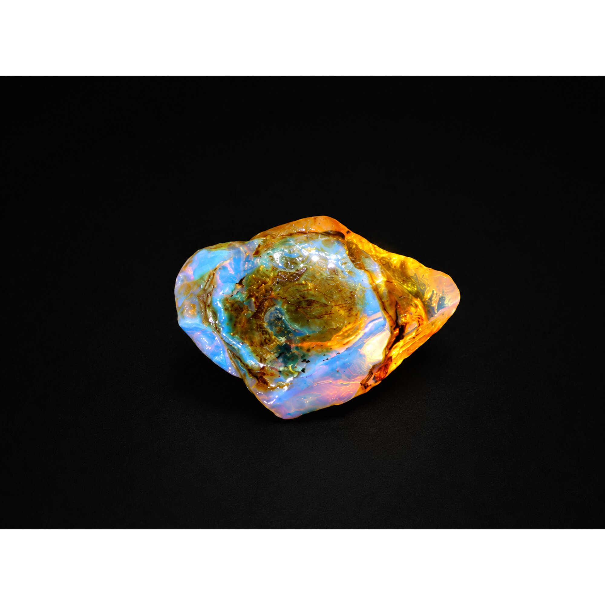 Exclusive Crystal Clear Premium Blue Dominican Amber Natural 36mm 5.5g – photo 8