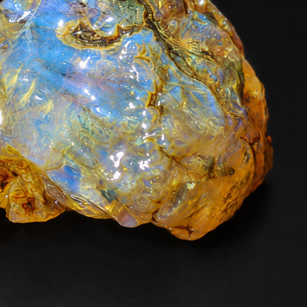 Raw Beauty Clear Sky Blue Dominican Amber Natural 45mm 15.5g – photo 6