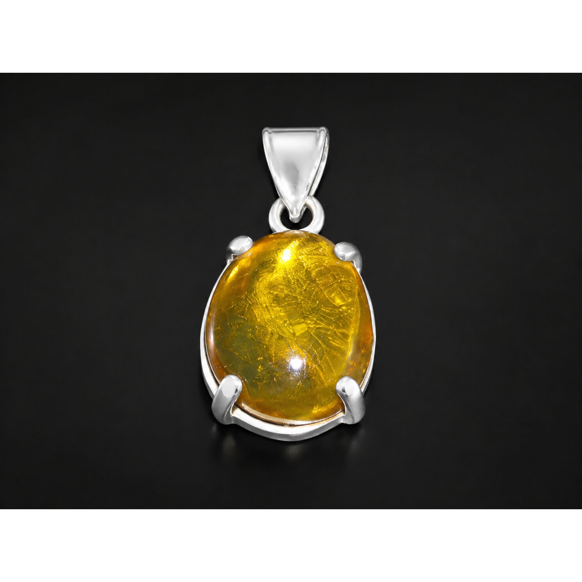 Untreated Clear Midge Gnat Dominican Amber 925 Sterling Silver Fossils 28mm 2.9g – photo 2