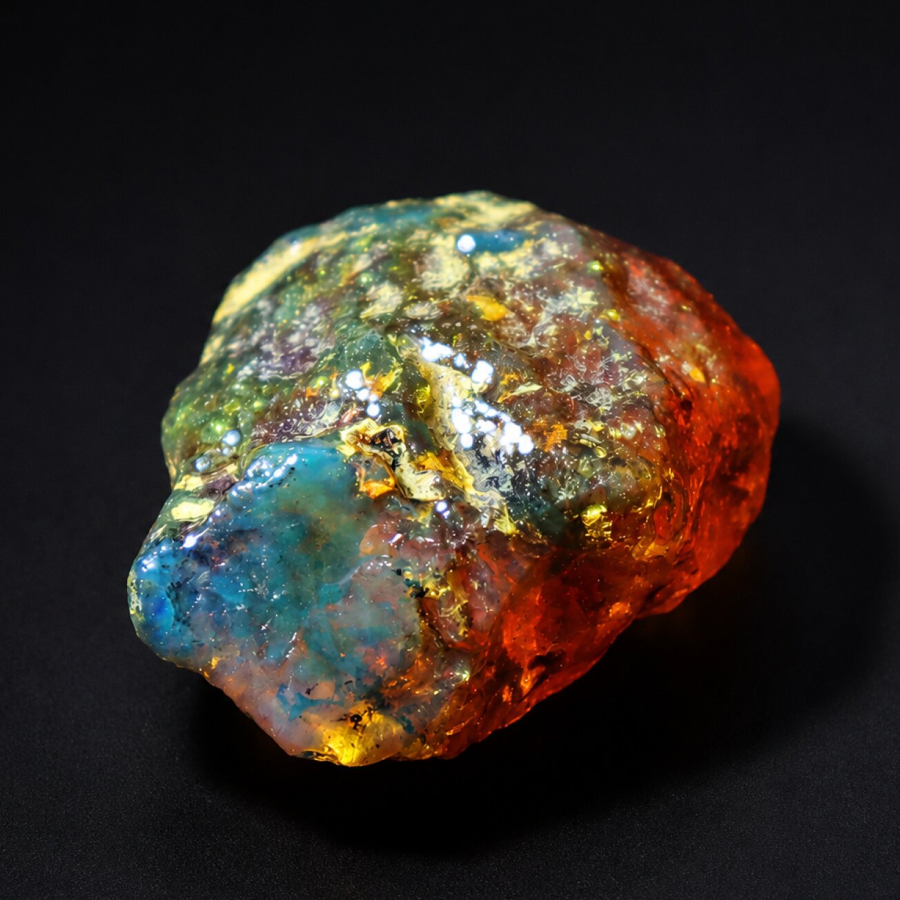Clear sky blue Natural Dominican Amber rough Specimen 44 mm