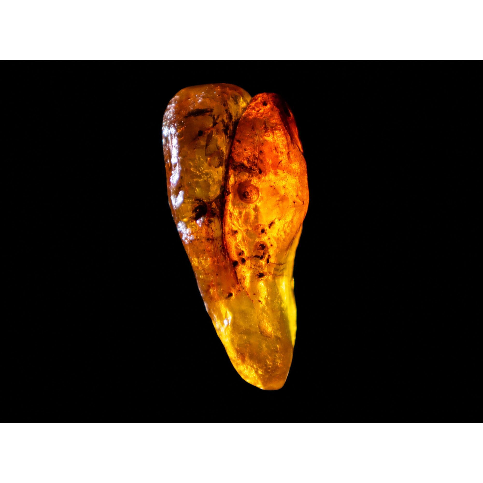 Clear deep yellow Natural Dominican Amber rough Specimen 46 mm – photo 2