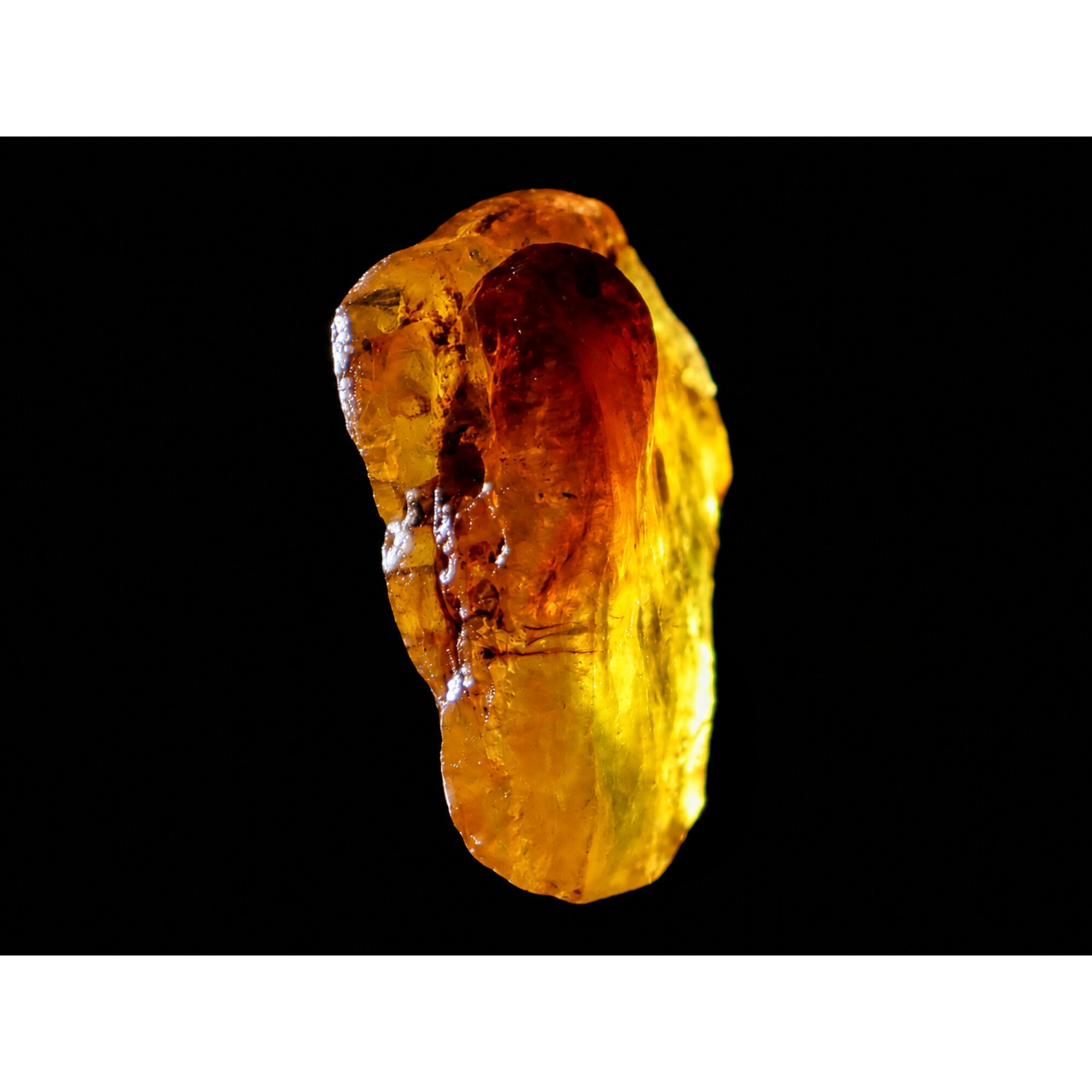 Clear deep yellow Natural Dominican Amber rough Specimen 46 mm – photo 4