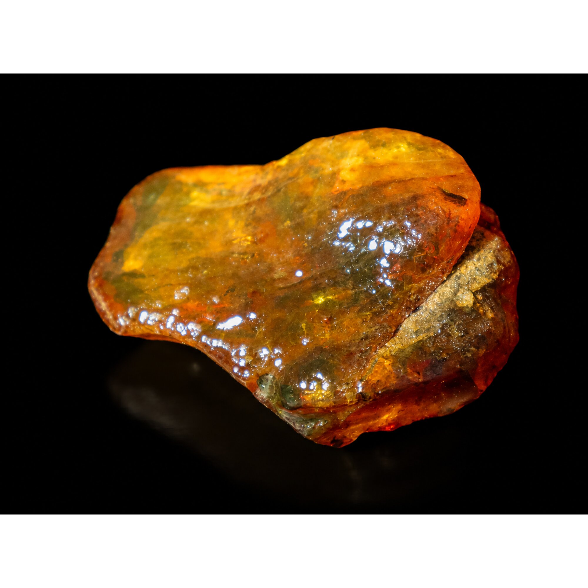 Clear deep yellow Natural Dominican Amber rough Specimen 46 mm – photo 5