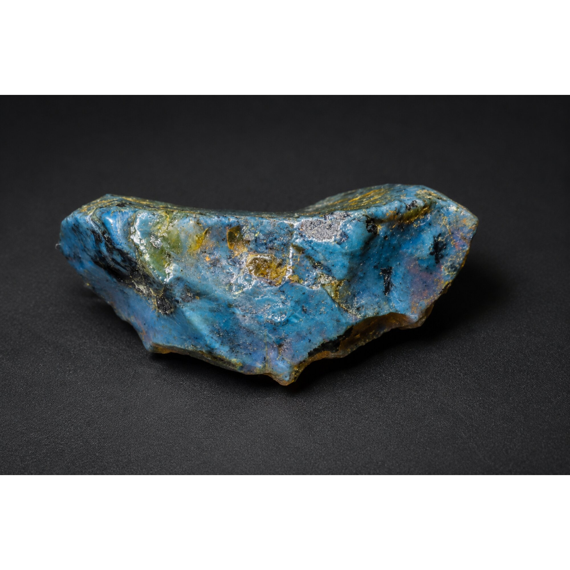 Translucent deep blue Natural Dominican Amber rough Specimen 55 mm – photo 5