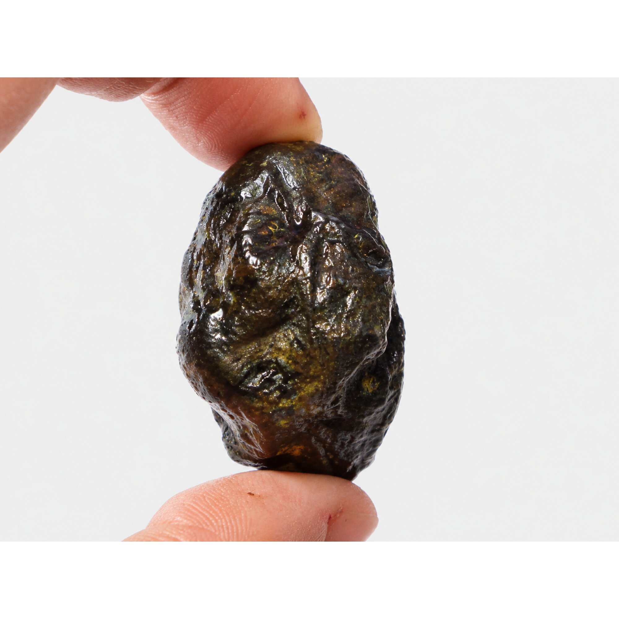 Clear deep blue Natural Dominican Amber rough Specimen 44 mm – photo 7