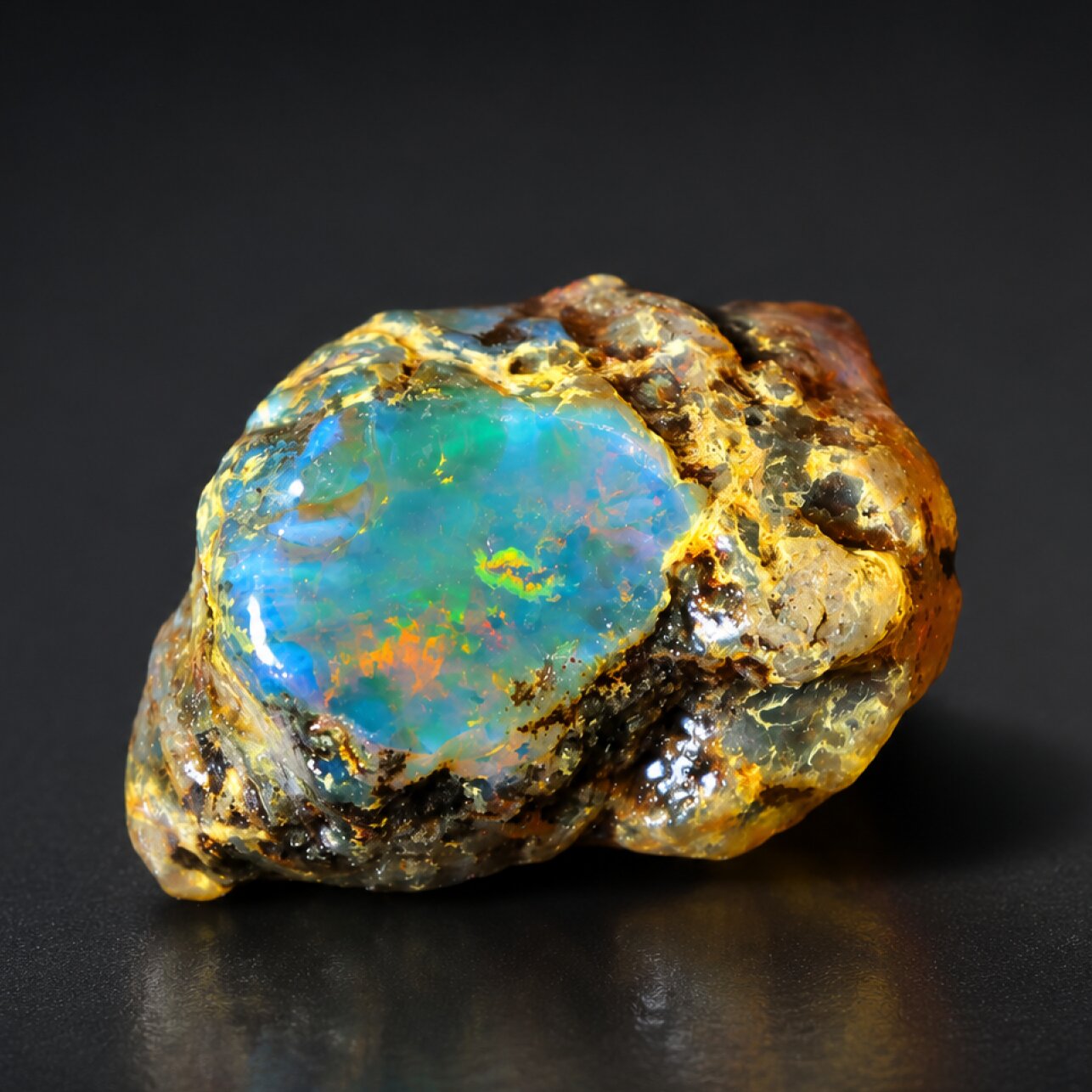Clear blue Natural Dominican Amber rough Specimen 42 mm