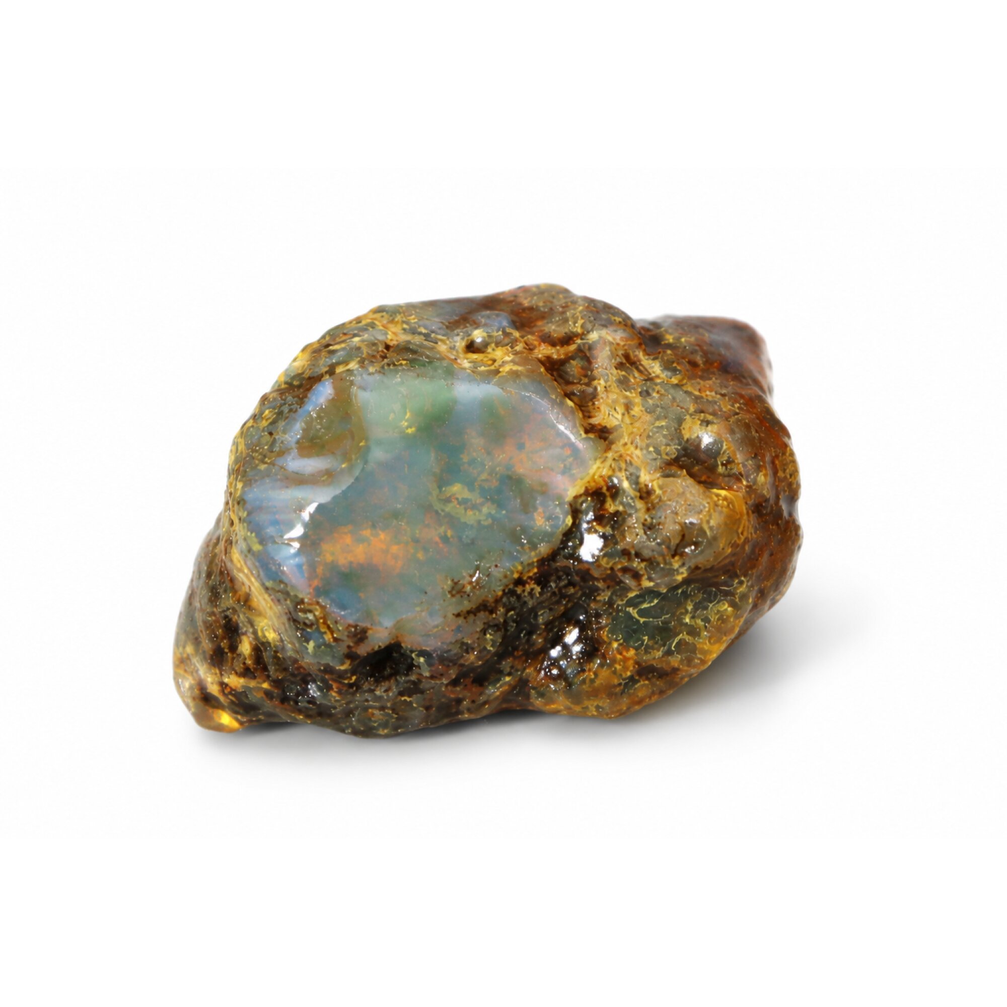 Clear blue Natural Dominican Amber rough Specimen 42 mm – photo 3