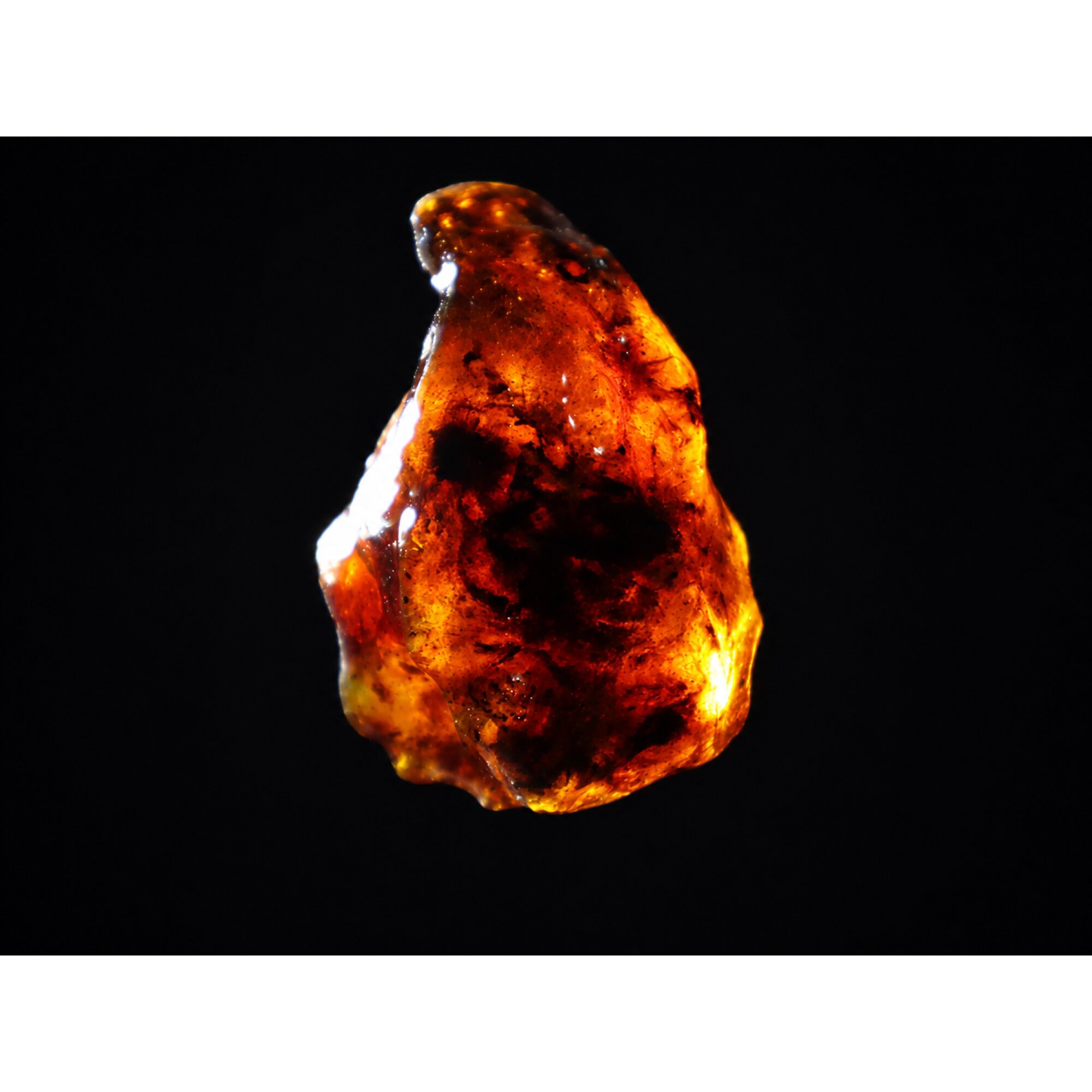 Clear sea blue Natural Dominican Amber rough Specimen 38 mm – photo 4