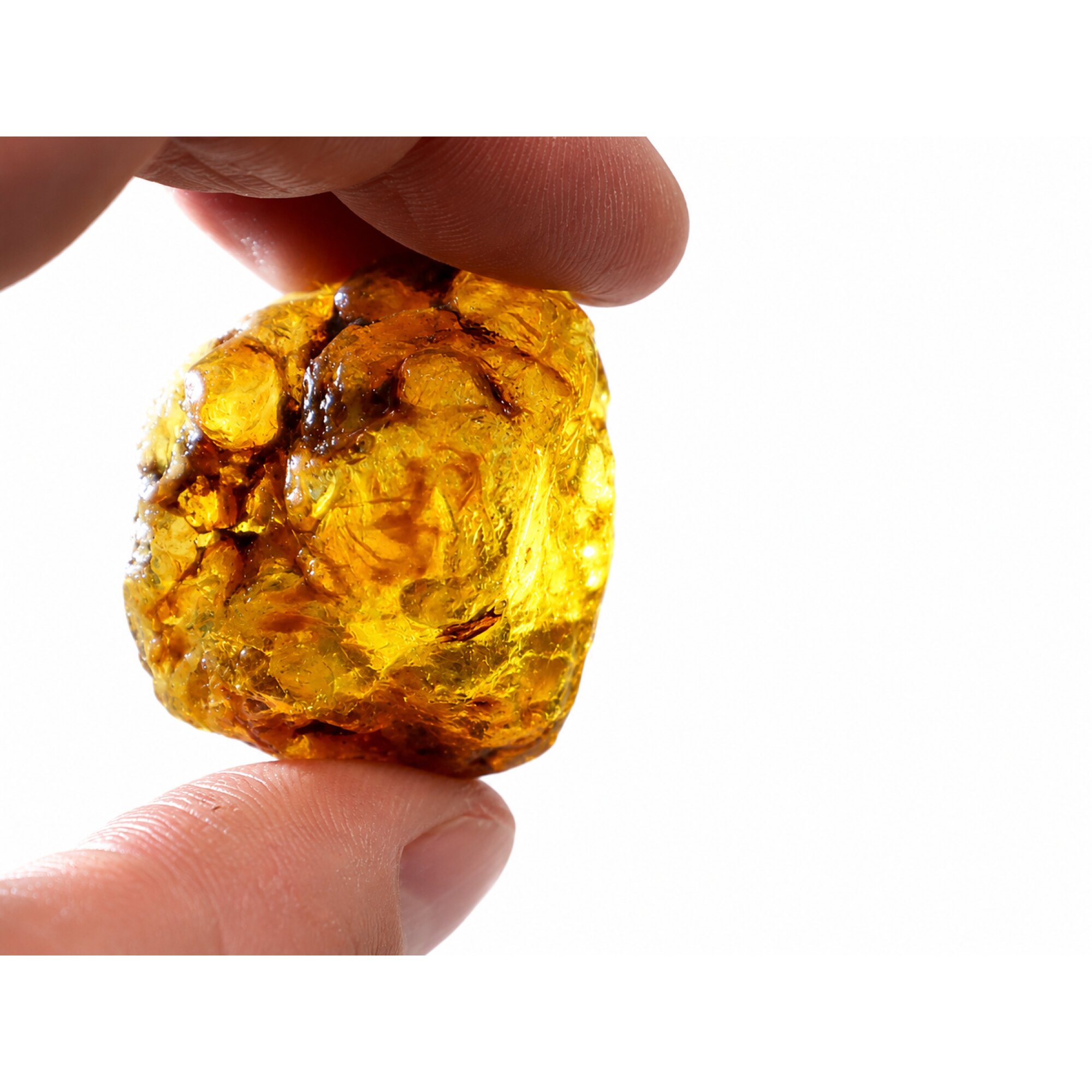 Translucent sea blue Natural Dominican Amber rough Specimen 33 mm – photo 2