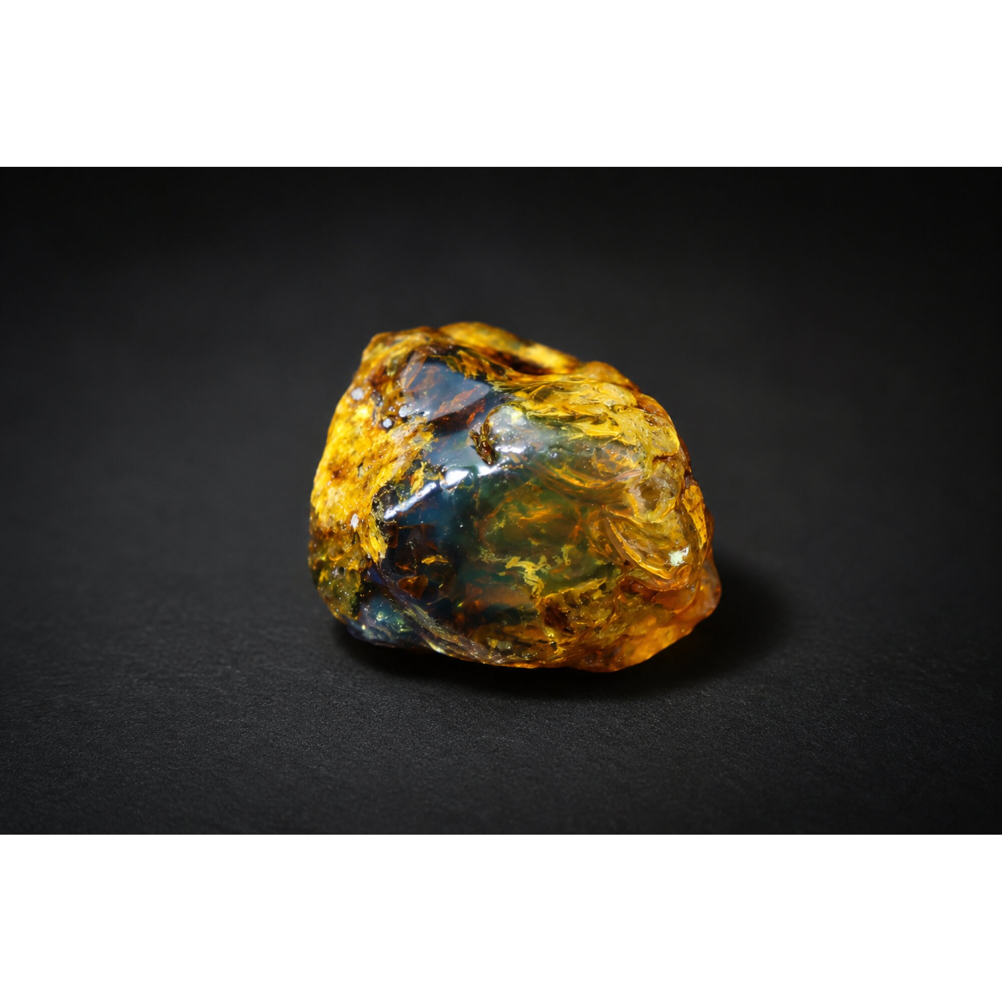 Translucent sea blue Natural Dominican Amber rough Specimen 33 mm – photo 7