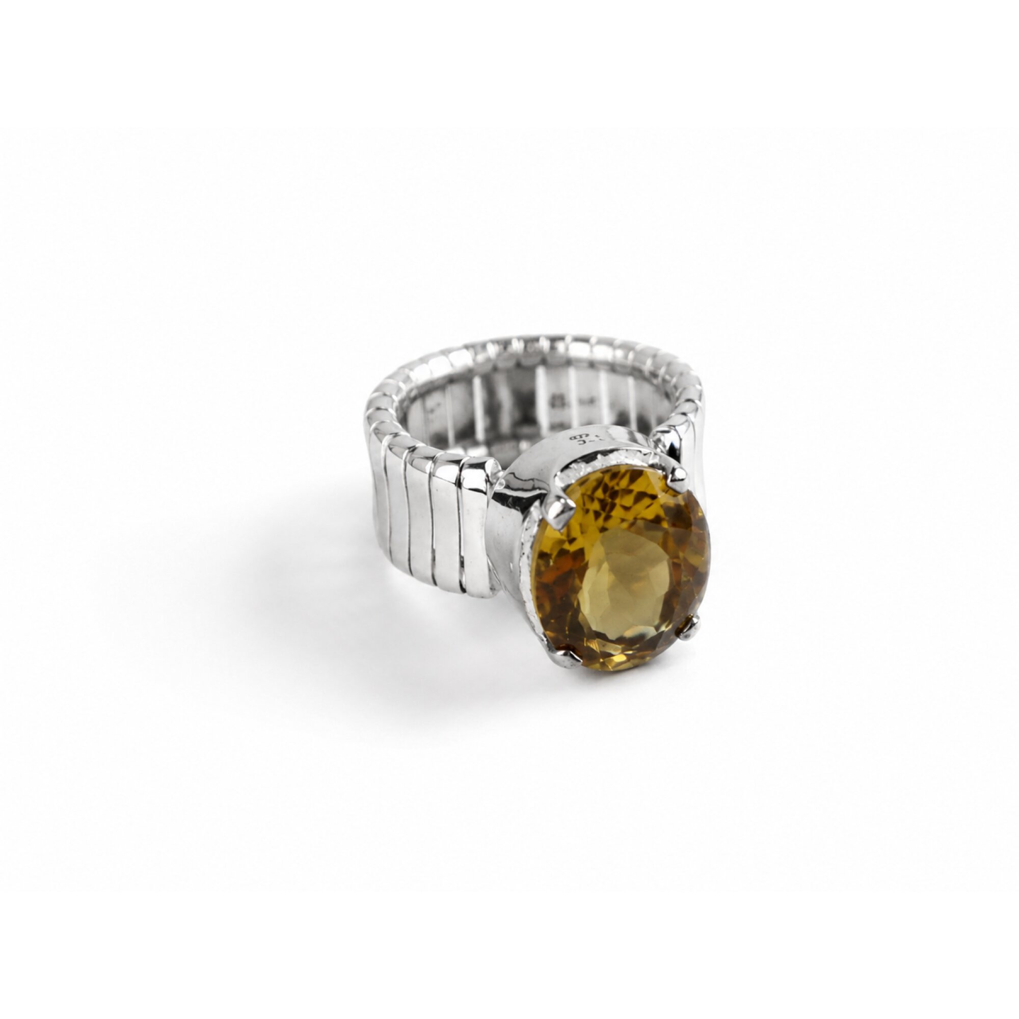 Clear light Brown Natural Madeira Citrine oval 925 Sterling Ring Size 5.50 – photo 4