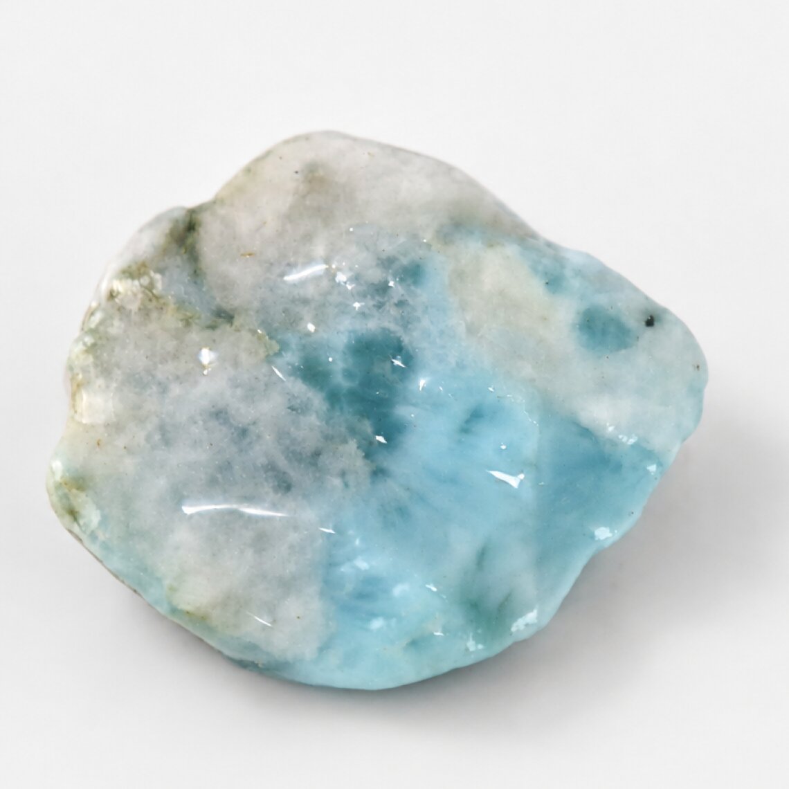 ocean blue Natural Dominican Larimar chunk Rough Specimen 32 mm