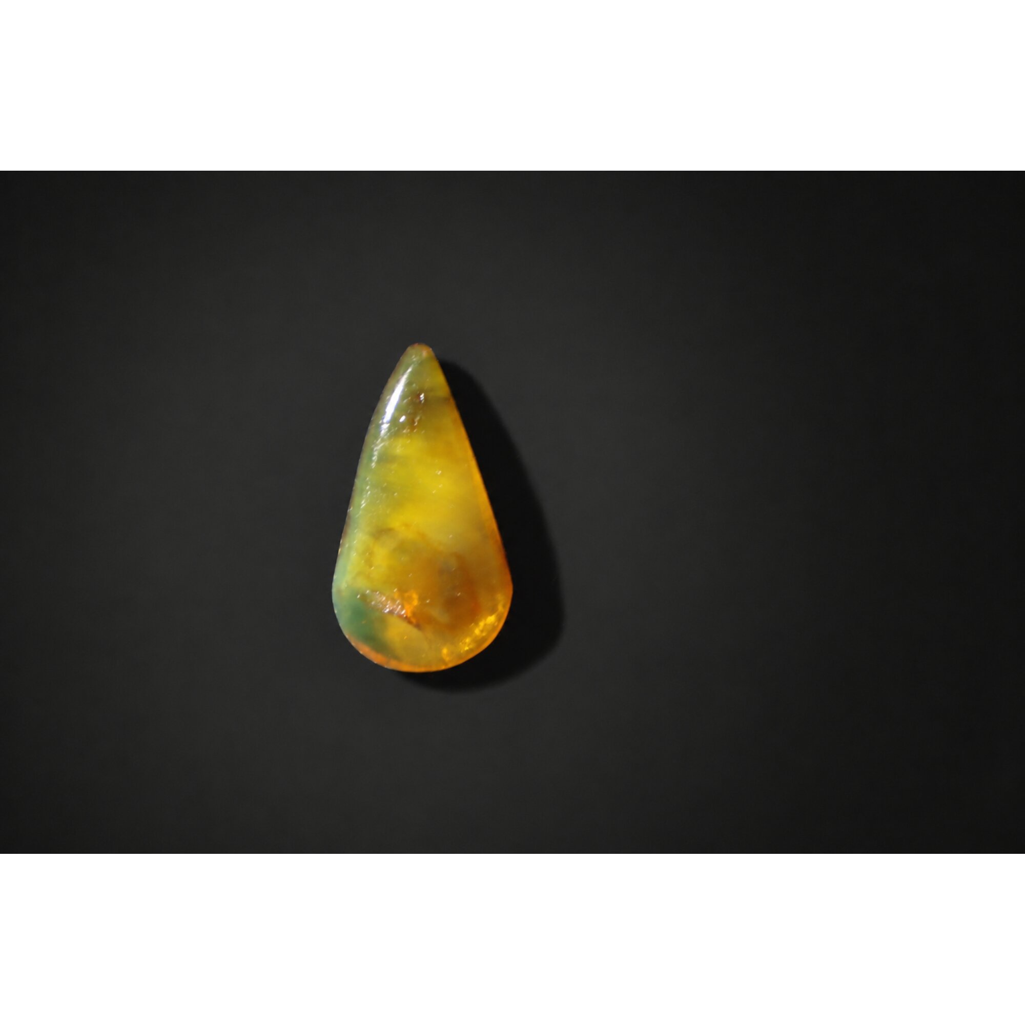 Clear red yellow Natural Dominican Amber teardrop Polished Stone 23 mm – photo 5