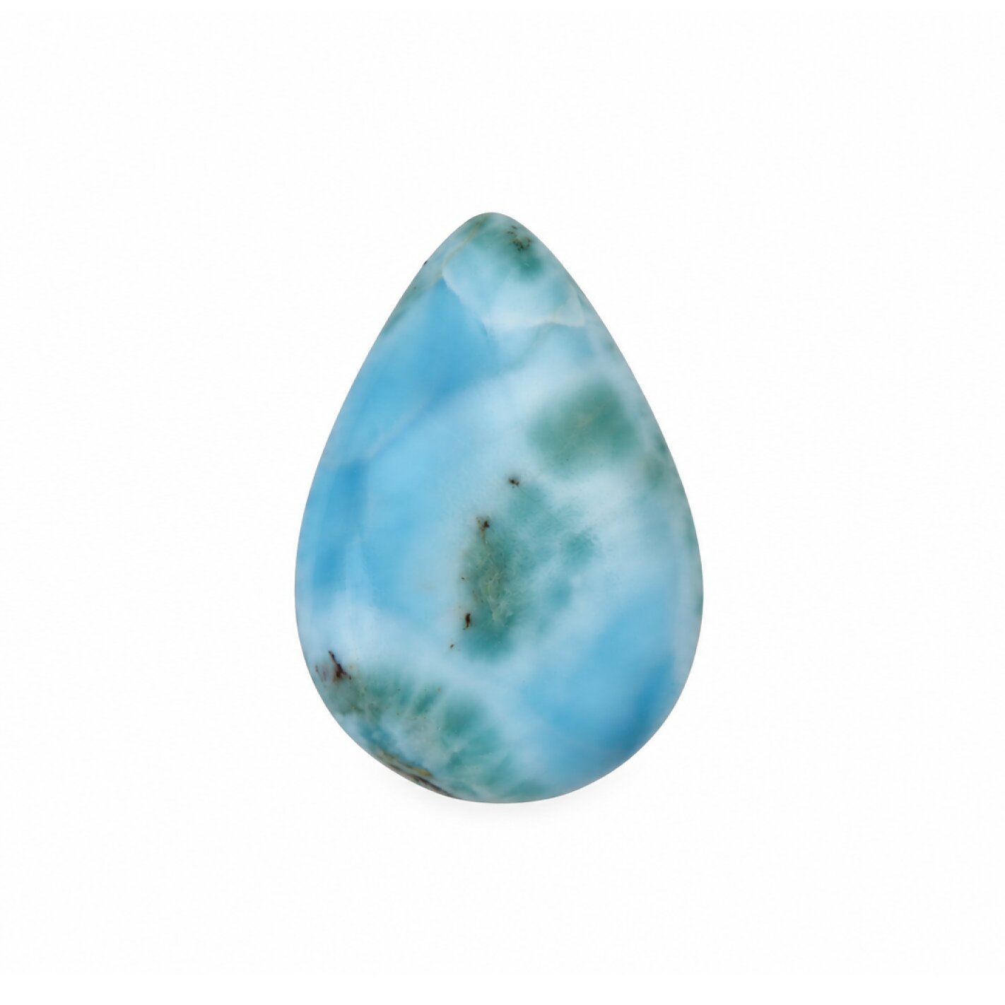 Handmade green blue larimar Polished 31mm