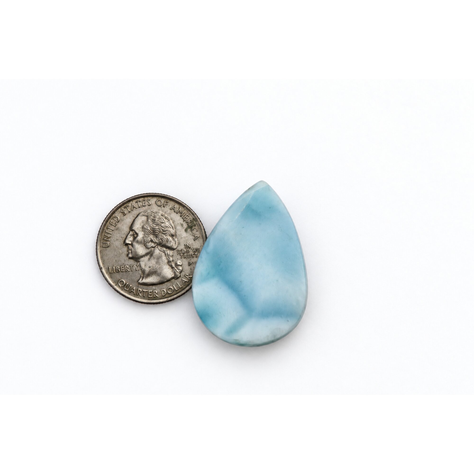 Master Crafted light blue larimar Polished 35mm – photo 3