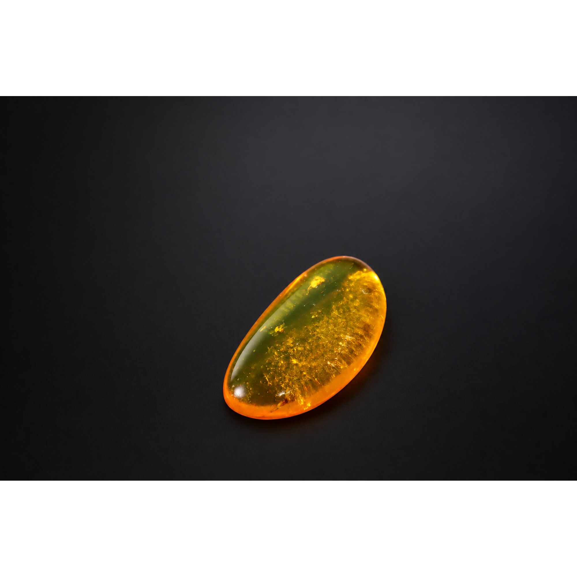 Real yellow orange Dominican amber spider and wasps stone 28mm – photo 6