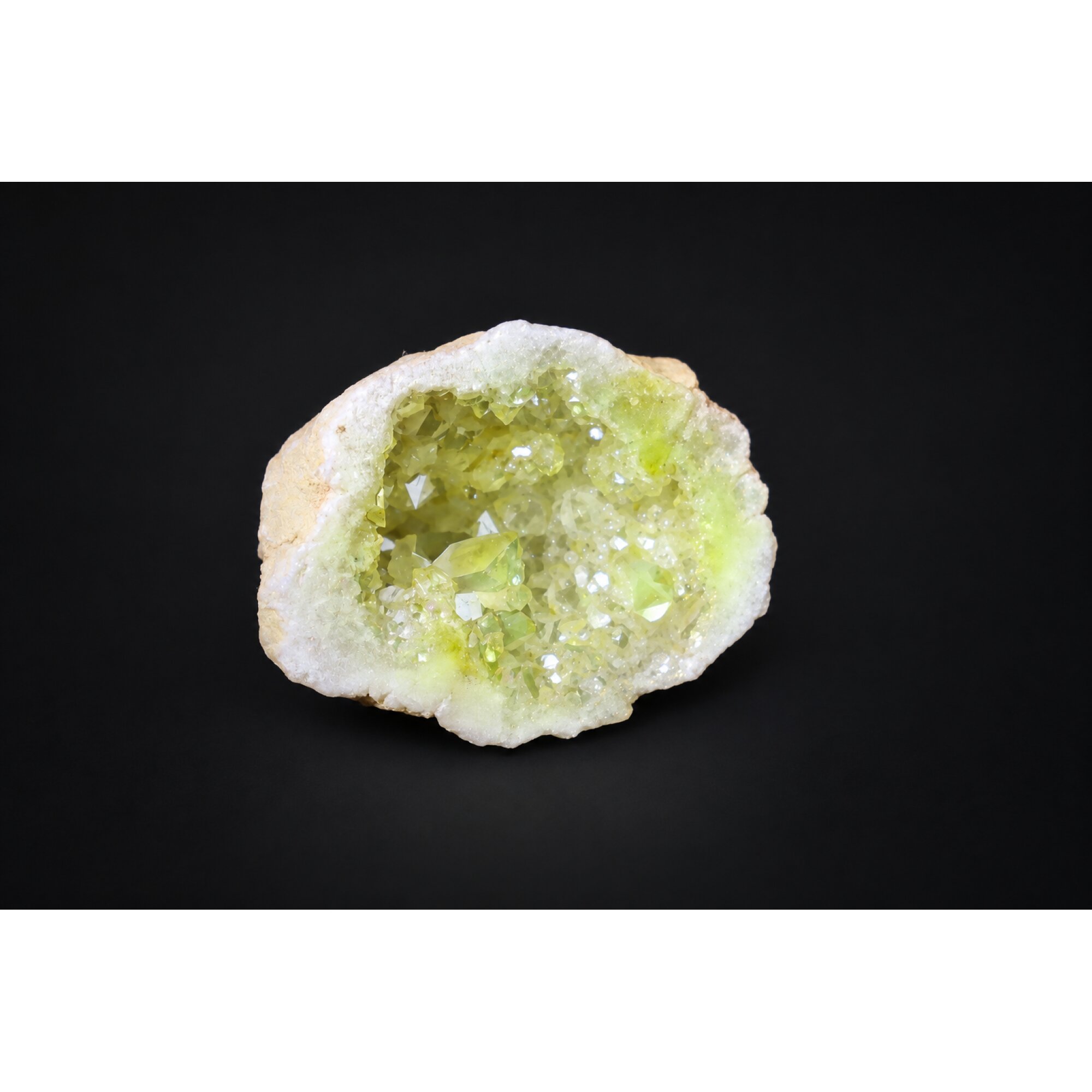Genuine yellow citrine druzy raw specimen 43mm – photo 3