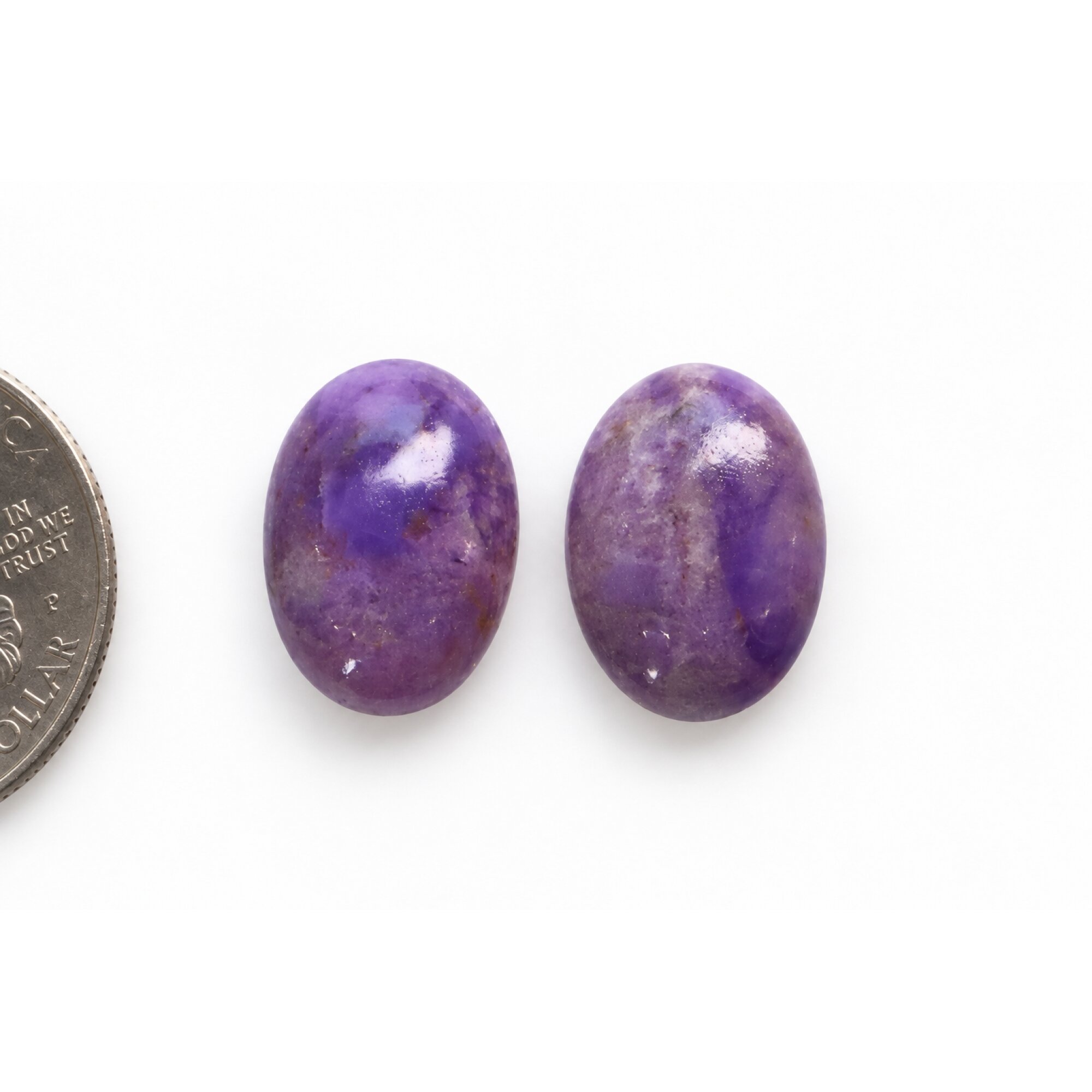 Original purple sugilite matched pair 14.5mm – photo 2